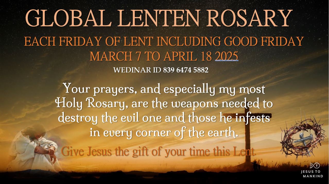 CORRECTION - Revised Lenten Rosary Link for Group 3 - USA/Africa/Canada
