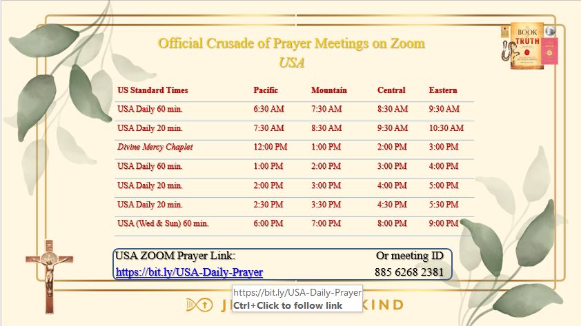 New Meeting ID for USA Meetings