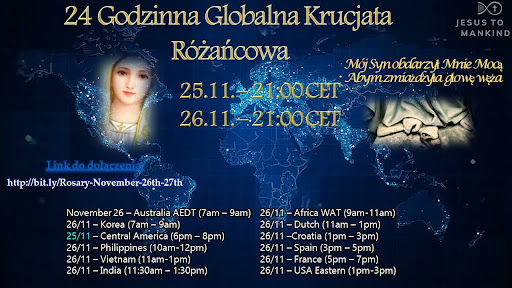 24-godzinna Globalna Krucjata Różańcowa Jezus do Ludzkości