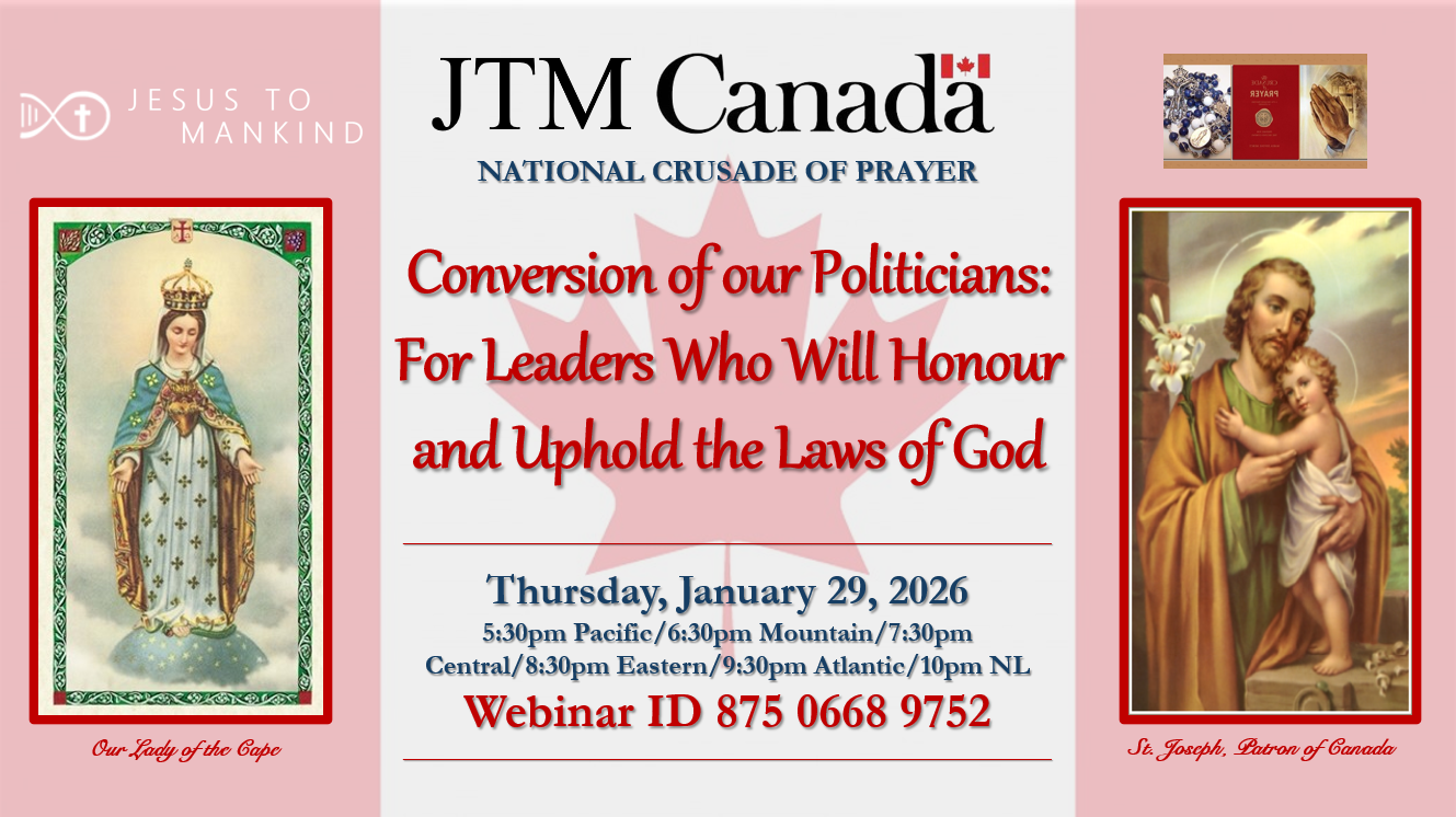 JTM Canada - English National Crusade of Prayer - Thurs January 29 @ 8:30pm EST