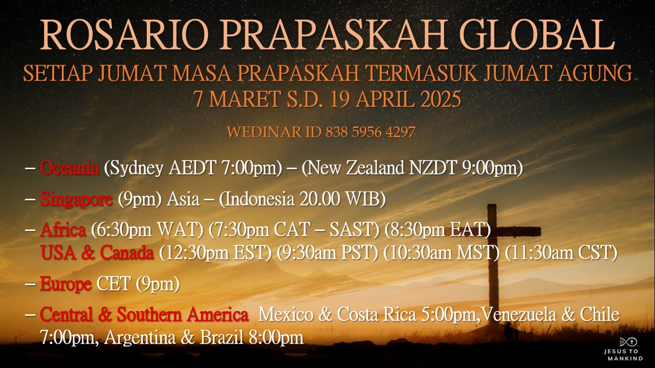 Doa Rosario Prapaskah Global Jesus to Mankind