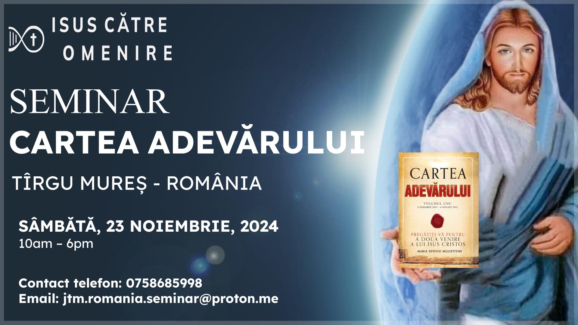 Seminar Cartea Adevărului - Tîrgu Mureș, România
