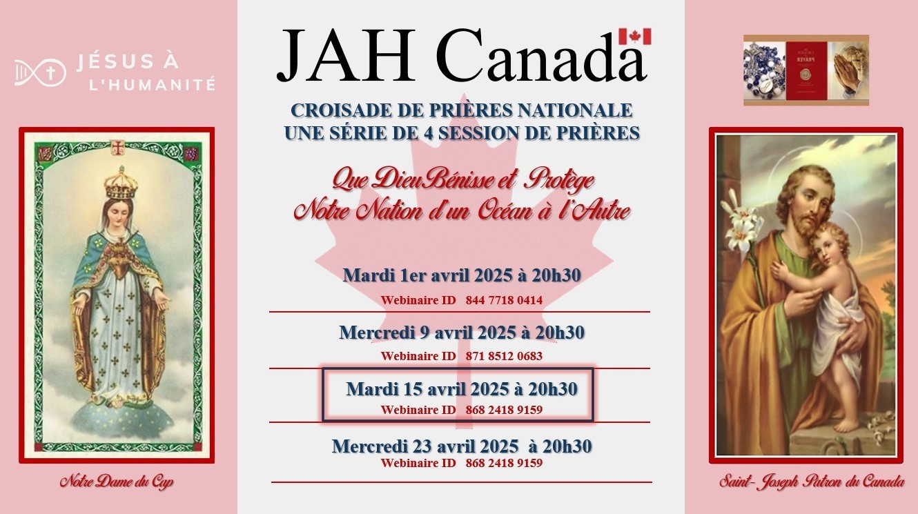 Croisade de Prières Nationale - 1 série de 4 sessions de Prières
