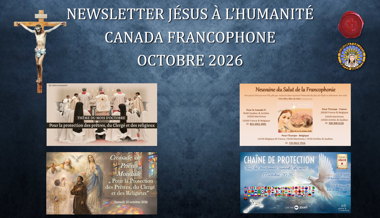 Calendrier des évènements JAH du Canada Francophone – Octobre 2026