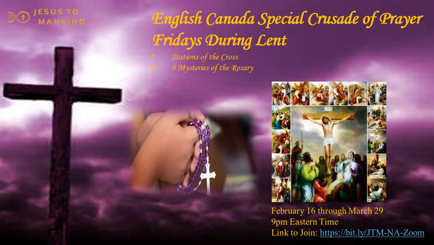 English Canada Special Crusade of Prayer on Fridays during Lent