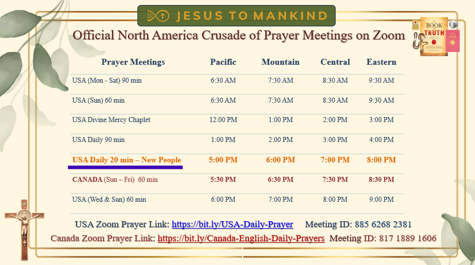 Launching NEW 20 minute Crusade of Prayer for North America